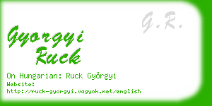gyorgyi ruck business card