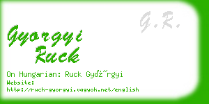 gyorgyi ruck business card